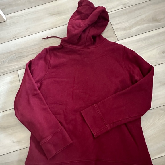 Burgundy Maroon Adidas Original French Terry Hoodie - Picture 4 of 6